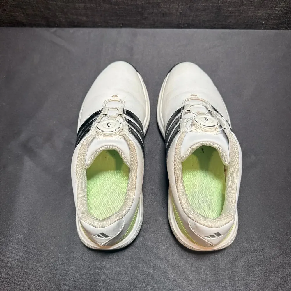 Adidas Junior Tour360 24 BOA Golf Shoes IF0268 White Black Green Spark Size 5